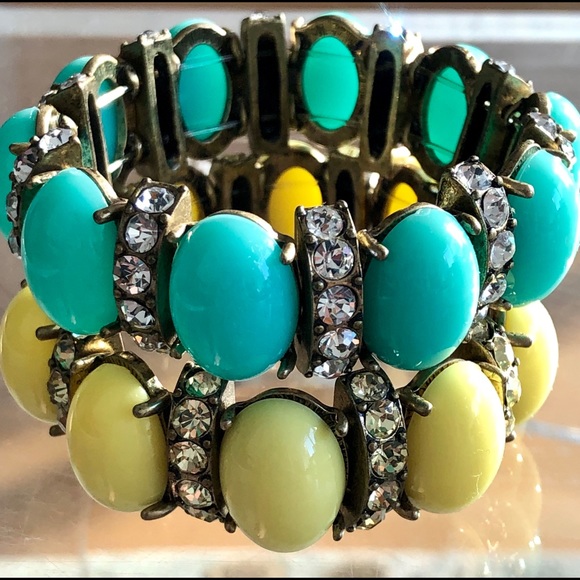 J. Crew Jewelry - 💛J.CREW SET OF 2 JEWELED STRETCH BRACELETS